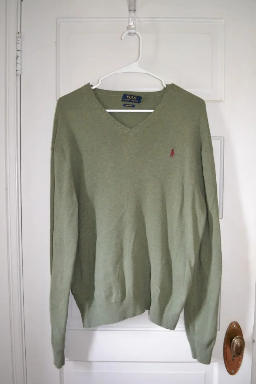 Polo Ralph Lauren Pima Cotton Sweater Men's Size Large Heritage Preppy Old Money